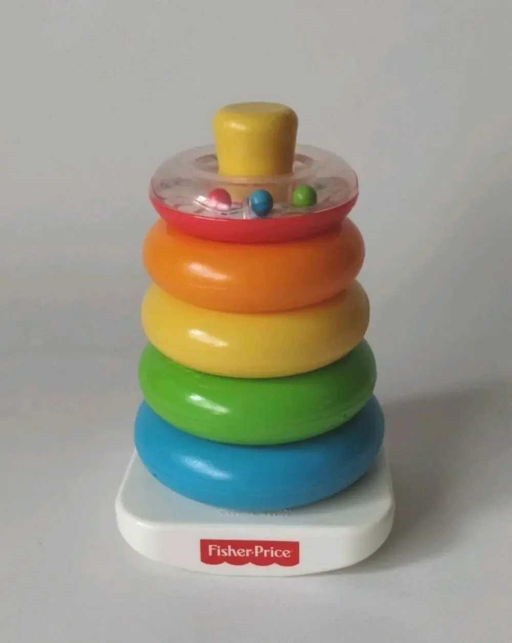 Fisher Price Stacking Rings Baby Toy Pastel Colors Five (5) Circle Developmental